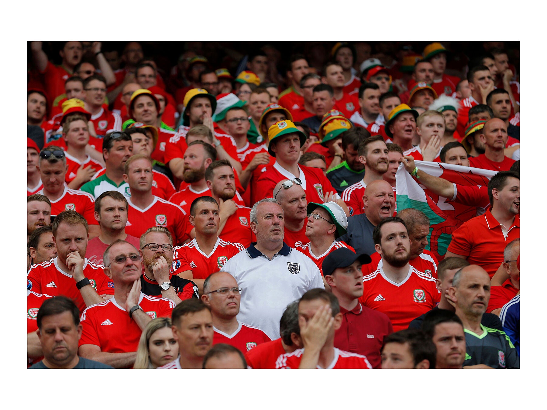 Lone England fan. England v Wales 16.06.2016