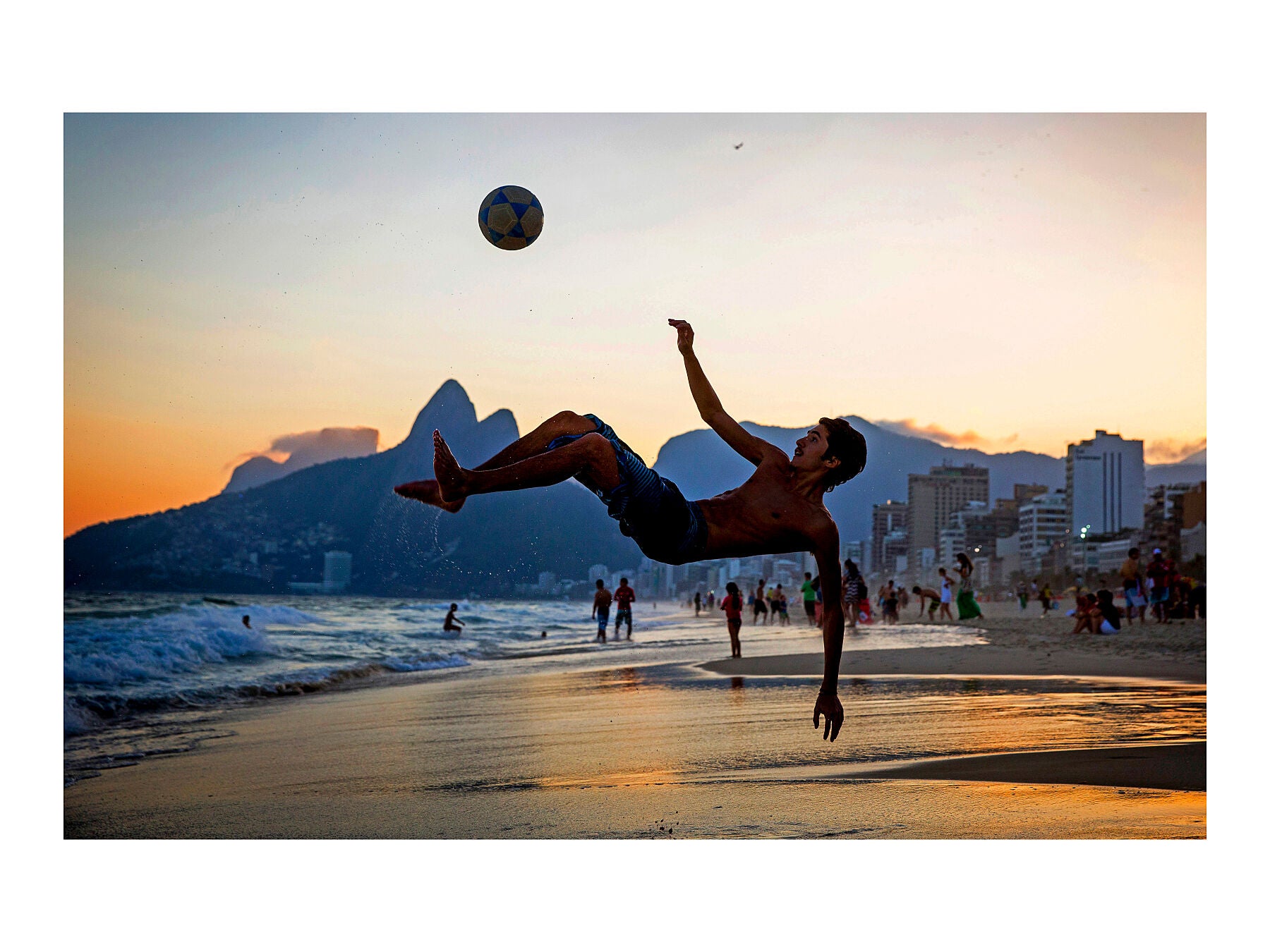 World Cup beach football on Ipanema