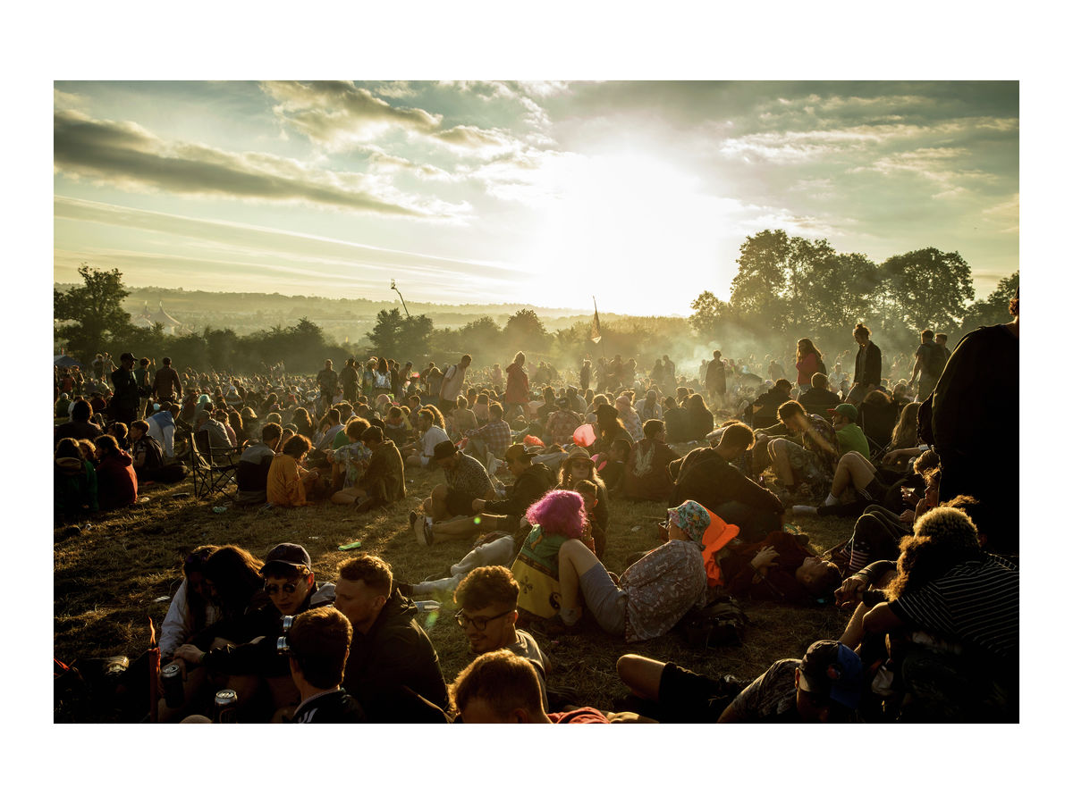 Dawn at Glastonbury festival, June 2017