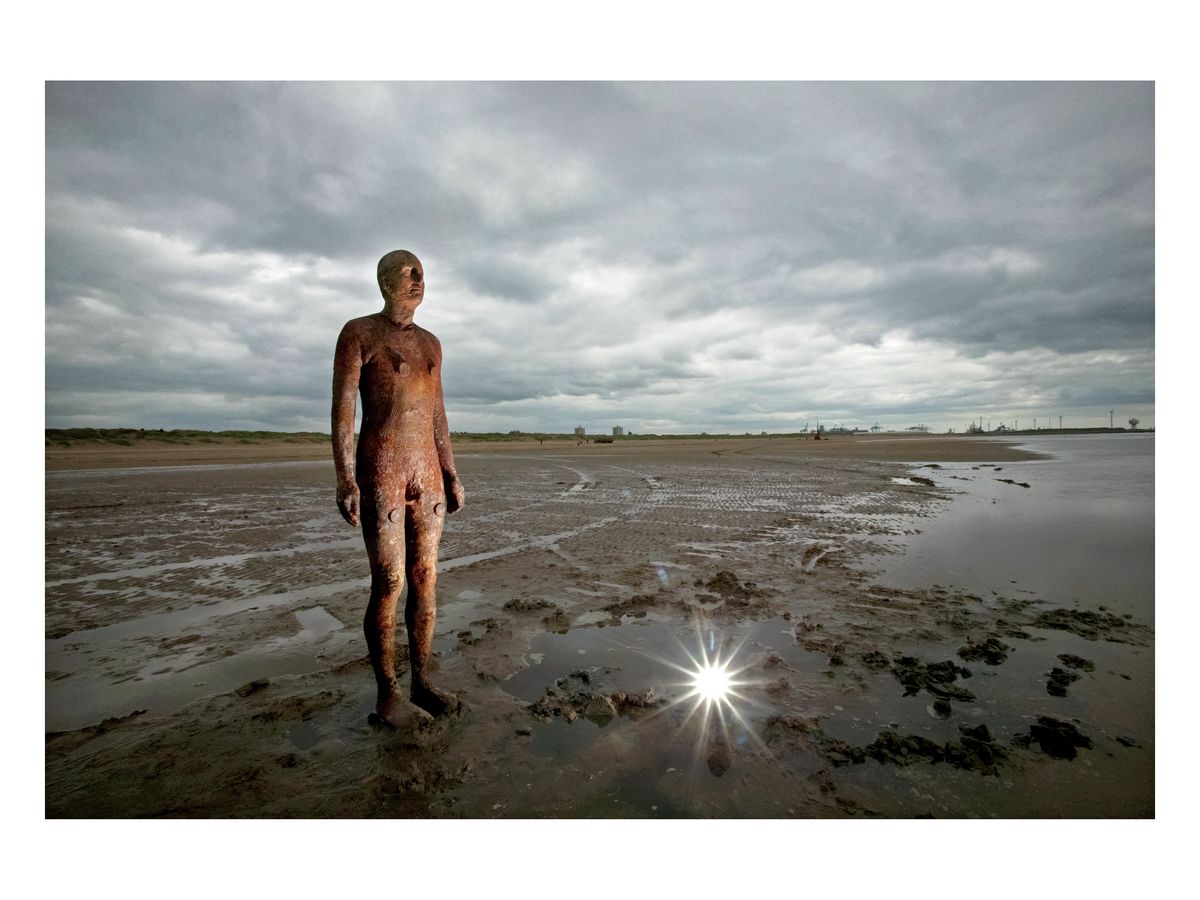 Antony Gormley statue at Crosby