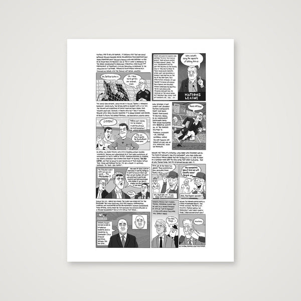 David Squires on … the Manchester City verdict and Nations League tensions — 18×24cm, 7×9" Print only