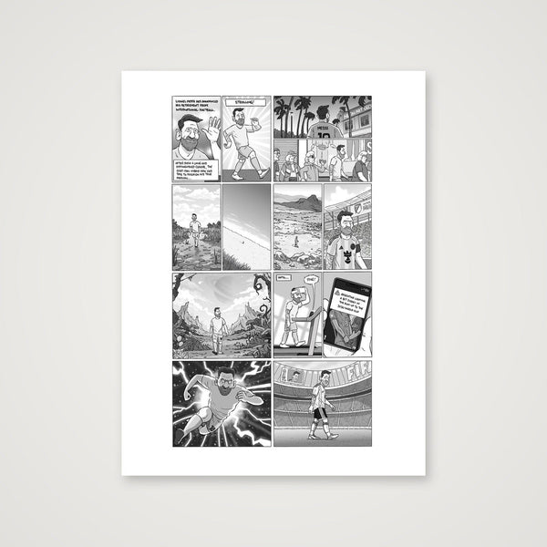 David Squires on … Lionel Messi enjoying his true passion after Argentina retirement — 18×24cm, 7×9" Print only