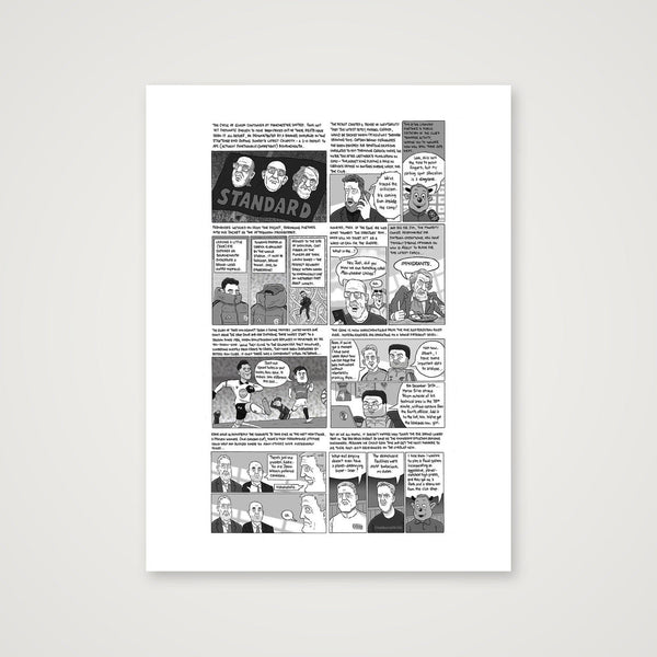 Manchester United's latest crisis and dirty laundry — 18×24cm, 7×9" Print only
