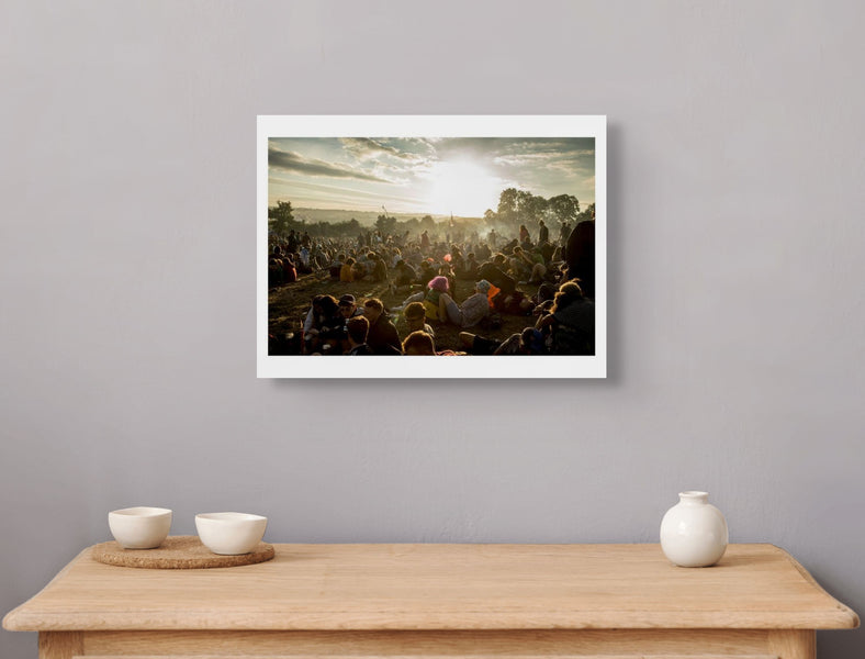 Dawn at Glastonbury festival, June 2017