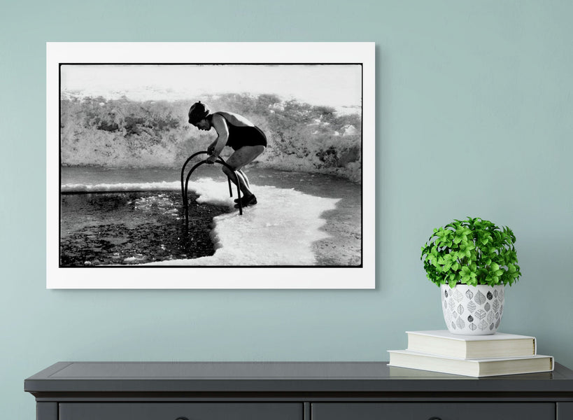 Swimmer by River Neva, Leningrad, 1982