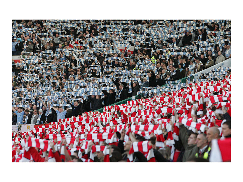 United in scarves. Manchester United v Manchester City 10.02.2008