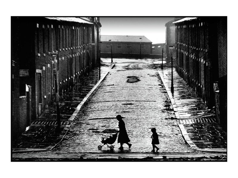 Street of terraced houses awaiting demolition, Salford, 1979