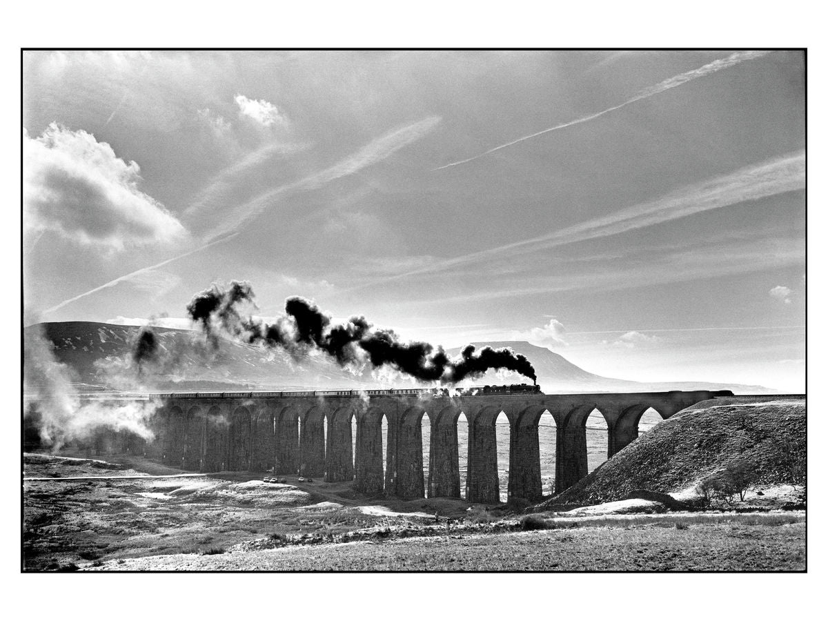 Ribblehead viaduct on the Settle to Carlisle railway, Yorkshire, 1986